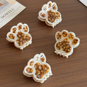 Pinzas para el pelo con forma de pata de gato de dibujos animados, pinzas de mandíbula para peinados medio recogidos, pinzas de tiburón multiusos para flequillo y cabello suelto - Product Image 1