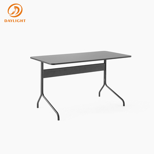 Escritorio de Estudio Minimalista para Estudiantes con Estante Integrado para Libros, Mesa de Estudio Ergonómica con Marco de Metal con Aspecto de Madera para <span class=keywords><strong>Aula</strong></span> Escolar - Product Image 6