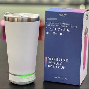 Offres Spéciales avec système audio 16oz bouteille d'eau isolée en acier inoxydable à double paroi <span class=keywords><strong>verre</strong></span> à bière design classique - Product Image 3