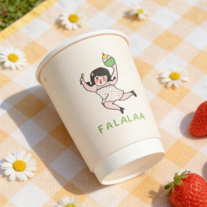 Ensemble de gobelets à café en papier biodégradable jetables de 8 oz, 12 oz et 16 oz avec couvercles, Vasos Para <span class=keywords><strong>Cafe</strong></span>, à emporter, gobelets à café en papier - Product Image 2