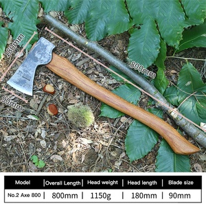 Hacha de Camping TLZC19 pulida medio pulida con mango de madera Vikingo, hacha de división, <span class=keywords><strong>cuñas</strong></span> de acero gratis - Product Image 6