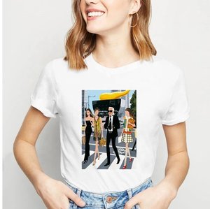 Summer custom logo simple women t-shirt - Product Image 3
