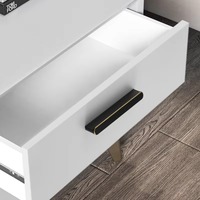 Poignée longue en alliage d'aluminium de style nordique pour armoire de cuisine, placard, commode, bouton de porte, quincaillerie de meubles moderne, décoration