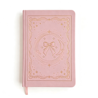 Carnet A5 à couverture rigide rose, motif personnalisé, carnet de notes relié, journal d'écriture, papeterie, cadeau pour femmes