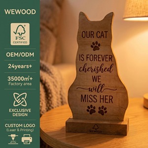 Cat Memorial Wood Plaque Sign <b>Desk</b> Decor Handcrafted <b>Rustic</b> Pet Tribute Indoor Home Office Decor - Product Image 5