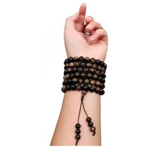 Vintage Style 108 Bead Agarwood <b>Bracelet</b> High Quality 6.8mm Stretch Fashion Viet Nam <b>Wood</b> Main Material with Sweet Fragrance - Product Image 6