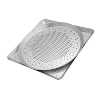 10 13 Zoll eloxiertes Aluminium perforierte runde quadratische Pizza Backblech Backform Pizza Teller mit Löchern