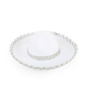 หมวกคาวบอยปีกกว้างหมวกสำหรับปาร์ตี้หมวกเฟโดราแบบกลมทำจากสักหลาดหมวกฟางสไตล์ตะวันตก - Product Image 5