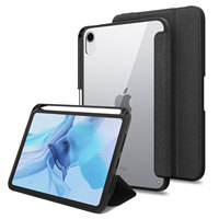 Porte-crayon en cuir PU à trois volets aimant couverture tablette magnétique intelligente étui Folia en cuir pour iPad Mini 6 pouces 2024