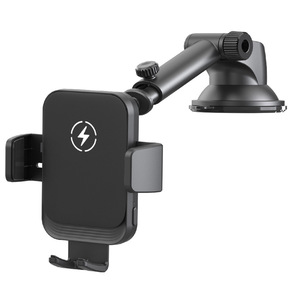 Soporte para Teléfono con Carga Rápida Inalámbrica, Ventosa de 80 Libras de Succión, Soporte para Coche, Universal, Negro - Product Image 2