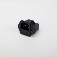 Prise d'alimentation mâle IEC 320 C14 en laiton 3P 10A 250V Kuishen KC-14-F2Q avec porte-fusible à 3 sorties et connexion rapide