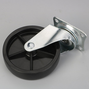 4 Inch Flat Bottom PP Caster Swivel Wheel Bolt Hole Type Industrial Medical Use - Product Image 2