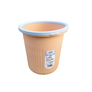Poubelle en plastique Life Style 8L avec couvercle, utilisation intérieure et extérieure, poubelle cylindrique pour cuisine, salle de bain, maison, bureau - Product Image 5