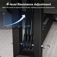 Máquina de Sentadillas Profundas Ajustable, Banco de Ejercicios para Flexiones de Piernas y Glúteos, Entrenador de Glúteos Ebest EB509, Material de PU, Marco de Acero, Unisex, para el Hogar