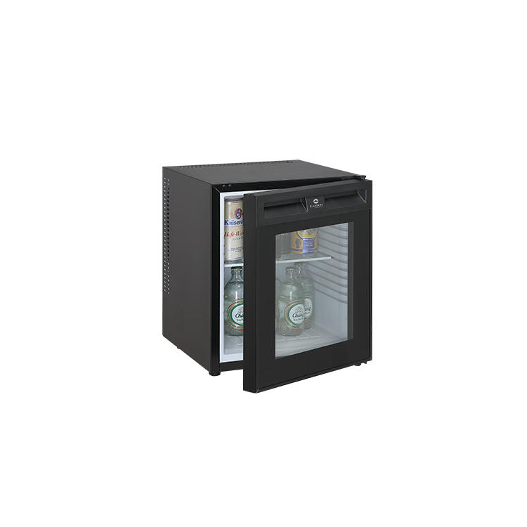 30L Hotel Mini Bar Refrigerator – Black Glass Door Auto-Defrost Compact Beverage Fridge - View 2