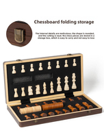 Dericsson Échiquier en bois unisexe 2 en 1 de haute qualité, écologique, jeu de société magnétique de luxe, personnalisable