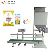 Machine de remplissage et d'emballage de sacs en LDPE pour sel de 5 kg/10 kg/20 kg/50 kg avec convoyeur et machine de scellage à chaud