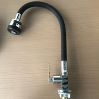 Robinet de cuisine en alliage de zinc chromé, vente en gros d'usine, double mode, sortie sous-marine, robinet de lavabo à eau froide unique