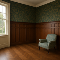 Système de lambris mural en bois de noyer foncé de style anglais classique de luxe personnalisé pour la décoration intérieure des villas et des hôtels