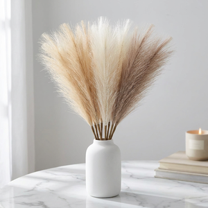 Flores Artificiales de Pampa de Seda Hechas a Mano, 7 Ramas Pequeñas de 45cm, Decorativas para Bodas, Graduaciones, Día de la Madre, en Venta - Product Image 2