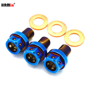 Bouchon de vidange d'huile de transmission en titane Gr.5 Ti-6Al-4V magnétique de précision puissant à 6 trous pour moteur automobile - Product Image 4