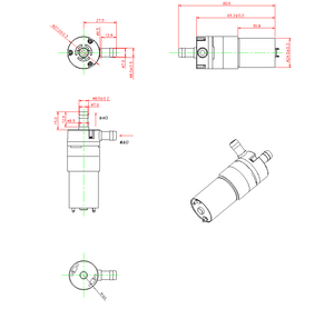 अनुकूलित ओएम 12 वी 24v मिनी डायाफ्राम पानी पंप कम दबाव के साथ छोटे स्वच्छ जल नमूना पंप - Product Image 5