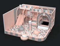 Équipement de terrain de jeux intérieur, structure de jeu souple multi-niveaux, parc d'attractions commercial pour enfants, labyrinthe personnalisé, certifié CE EN1176