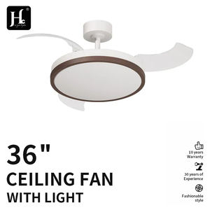 Ventilateur de plafond LED invisible rétractable de haute qualité, personnalisable, pour l'intérieur, 42W, 42 pouces, ABS, 4 pales, avec télécommande - Product Image 2