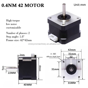 0.4N.m 2 fases 42BYGH39 <span class=keywords><strong>Nema</strong></span> <span class=keywords><strong>17</strong></span> Motor paso a paso híbrido con controlador Digital <span class=keywords><strong>TB6600</strong></span> para impresora CNC 3D - Product Image 6