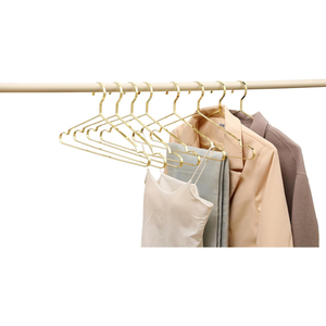 Cintres en acier inoxydable doré mat de qualité supérieure, cintres métalliques pour chemises et robes, porte-vêtements métallique pour vestes, pantalons et jupes - Product Image 3