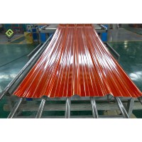 Tuiles de toiture trapézoïdales ondulées en PVC ASA+PVC - Design moderne, résistantes à la chaleur, revêtement en copeaux de pierre colorés, garantie 5 ans