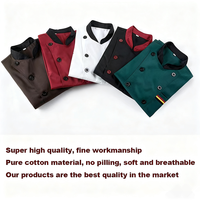 Uniforme de chef à manches courtes, veste de cuisine pour hôtel et restaurant, unisexe, en polyester, confortable, vêtements de chef pour étudiants