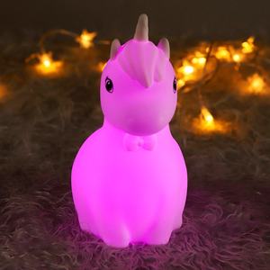 Veilleuses LED RVB en silicone, mini <span class=keywords><strong>licorne</strong></span>, rechargeables, pour chambre d'enfant, avec capteur tactile USB - Product Image 2