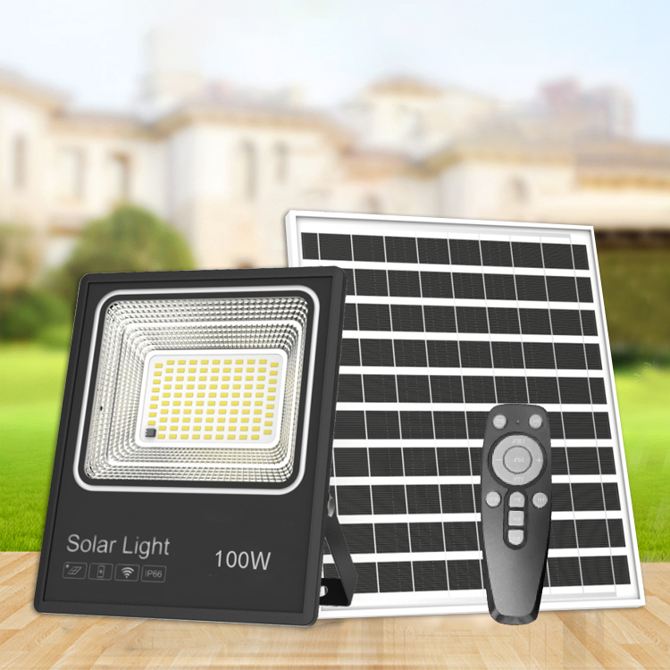 Напрямую с завода OBALS, 3 года гарантии, Ip66 водонепроницаемый светодиодный солнечный прожектор 100 Вт