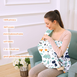 Housses d'allaitement respirantes, Housses de siège auto mignonnes à motif dinosaure, Housses de capote de poussette pour bébés - Product Image 4