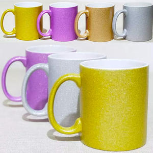 カスタムセラミックマグ11オンスブランクタンブラーカップラージハンドル付きパーソナライズマグ昇華セラミックグリッタープリントマグ - Product Image 2