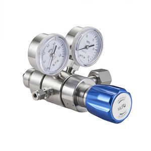 Regolatore di pressione in acciaio inossidabile a doppio stadio a flusso ridotto con connessione NPT a doppio calibro per uso di laboratorio di Gas azoto - Product Image 6