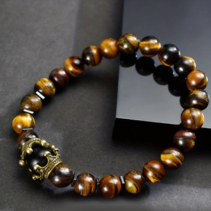 Usine Offre Spéciale Charme Antique Couronne avec <span class=keywords><strong>Pierre</strong></span> Naturelle Hématite Perles Bijoux <span class=keywords><strong>Bracelet</strong></span> Hommes <span class=keywords><strong>Oeil</strong></span> <span class=keywords><strong>De</strong></span> <span class=keywords><strong>Tigre</strong></span> <span class=keywords><strong>Pierre</strong></span> Bracelets - Product Image 1