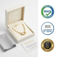 Collier chaîne trombone plaqué or 18 carats avec fermoir mousqueton, pendentif interchangeable en forme d'étoile et de cœur, bijoux d'usine OEM