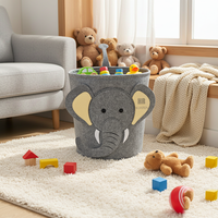 Panier de rangement pliable en feutre à motif de dessin animé pour jouets, panier à linge pour enfants, organisateur de vêtements et de couvertures pour chambre de bébé
