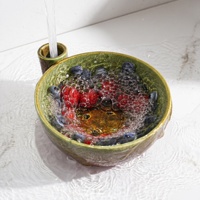 Bol de lavage de fruits et légumes en céramique, gadget de cuisine créatif, avec égouttoir, pour un nettoyage en douceur, personnalisable en couleur