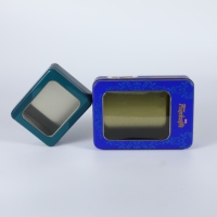 Boîte en étain rectangulaire carrée à charnière, résistante aux enfants, pour emballage de bonbons, impression personnalisée, petite boîte en étain pour bonbons