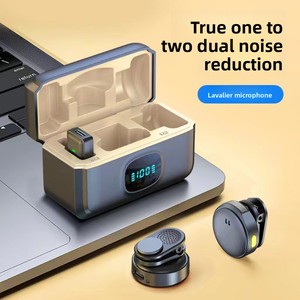 Micrófono de Solapa Inalámbrico Q8 con Direccionalidad Completa y Respuesta de Frecuencia de 20Hz-20KHz para Grabación con <span class=keywords><strong>Teléfono</strong></span> Móvil, Ideal para Influencers - Product Image 1