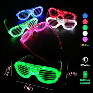 <span class=keywords><strong>Gafas</strong></span> LED de 5 Colores Neón, <span class=keywords><strong>Gafas</strong></span> con Obturador, <span class=keywords><strong>Gafas</strong></span> Luminosas, Brillan en la Oscuridad, Artículos de Fiesta, Recuerdos para Niños y Adultos - Product Image 3