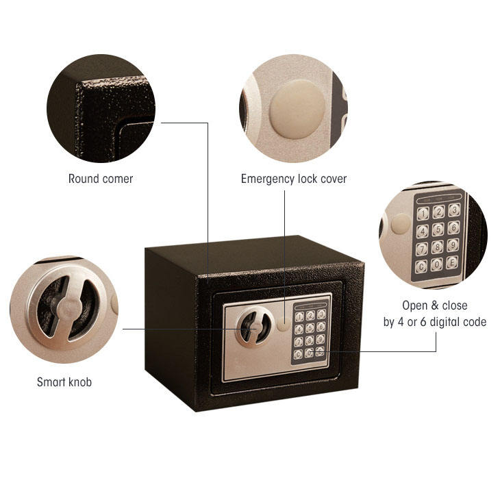 Electronic Security Mini Safe Box Digital Deposit Box for Home Office ...