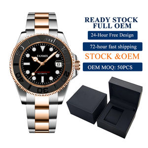 Montre en acier inoxydable OEM, cadran sectoriel, logo personnalisé, mouvement NH35 de haute qualité, montre automatique japonaise pour hommes - Product Image 1