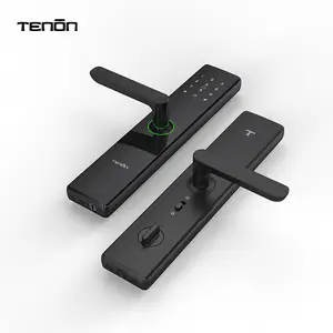 Tenon E15家用图雅应用电动指印锁密码钥匙智能数字把手门锁