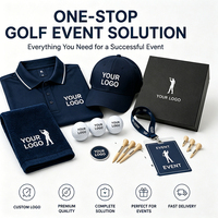 Juego de Regalo Personalizado LINHON para Torneos de Golf con Camiseta Polo, Gorra de Golf, Toalla, Marcador de Pelota, Insignia, Kit de Promoción para Eventos de Golf