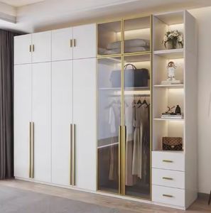 Wooden <b>Wardrobe</b> Cabinet Clothes Closet Drawer Bedroom Organizer Big Closet - Product Image 5