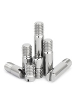 ANCETE Goupille fendue en acier inoxydable 304, finition brillante, cylindrique, à filetage externe, à moitié filetée, sans tête